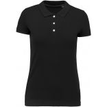 Polo Supima® manches courtes femme Black - XS