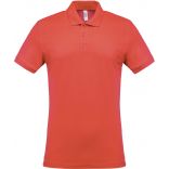 Polo piqué manches courtes homme True Coral - S
