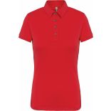 Polo jersey manches courtes femme Red - XS