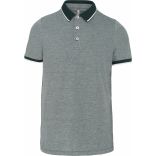 Polo bicolore homme Marl Fir Green - S