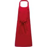 Tablier coton sans poche Red