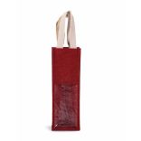 Sac porte bouteille en jute Cherry Red / Gold