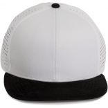 Casquette Snapback micro-perforé - 6 panneaux White / Black