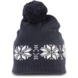 Bonnet tricoté motif étoile Night Navy