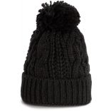 Bonnet en maille tricot Black