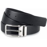 Ceinture classique en cuir pleine fleur - 30mm Black - 3x125cm