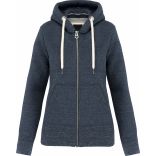 Sweat-shirt vintage zippé à capuche femme Night Blue Heather - XS