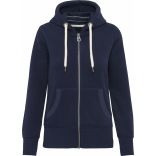 Sweat-shirt vintage zippé à capuche femme Vintage Navy - XS