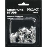 BOÎTE DE 12 CRAMPONS ALU HEXAGONAUX Silver - 8x13mm+4x16mm