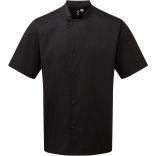 Veste chef cuisinier manches courtes "Essential" Black - XS
