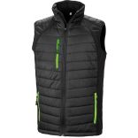 GILET SOFTSHELL REMBOURRÉ BLACK COMPASS Black / Lime - XS