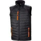 GILET SOFTSHELL REMBOURRÉ BLACK COMPASS Black / Orange - XS