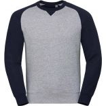 SWEAT-SHIRT COL ROND AUTHENTIC BASEBALL HOMME Light Oxford / Indigo Melange - XS