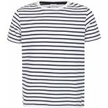 T-SHIRT RAYÉ ENFANT White / Oxford Navy - 5/6