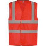 Gilet haute visibilité à maille ajourée recyclée Red - M
