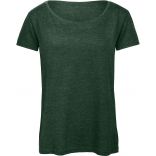 T-shirt femme triblend col rond TW056 - Heather Forest