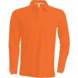 Polo homme manches longues K243 - Orange