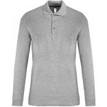 Polo homme manches longues K243 - Oxford Grey