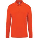 Polo homme piqué manches longues K256 - Orange