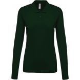 Polo femme piqué manches longues K257 - Forest Green
