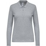Polo femme piqué manches longues K257 - Oxford Grey
