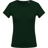 T-shirt femme col V manches courtes K390 - Forest Green