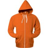 Sweat-shirt capuche zippé chiné french terry unisexe K451 - Orange Heather