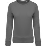 Sweat-shirt femme bio col rond manches raglan K481 - Storm Grey