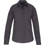 Chemise manches longues femme popeline K542 - Zinc
