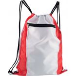 Sac à dos avec cordelettes et poche KI0128 - White / Red