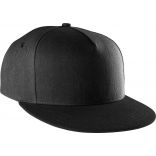 Casquette Snapback 5 panneaux KP129 - Dark Grey / Black-One Size