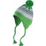 Bonnet Norvégien KP505 - Burnt Lime / Light Grey / Dark Grey-One Size