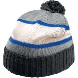 Bonnet long KP507 - Slate Grey / Light Grey / Natural / Royal Blue-One Size