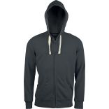 Sweat-shirt homme à capuche zippé Vintage KV2300 - Vintage Charcoal