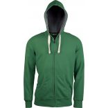 Sweat-shirt homme à capuche zippé Vintage KV2300 - Vintage Green