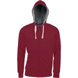 Sweat-shirt homme à capuche zippé Vintage KV2300 - Vintage Red