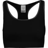 Brassière sport sans couture PA001 - Black / Storm Grey