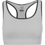 Brassière sport sans couture PA001 - White / Storm Grey