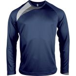 T-shirt enfant manches longues sport PA409 - Sporty Navy / White / Storm Grey