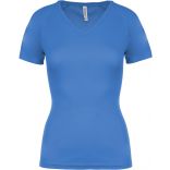 T-shirt femme polyester col V manches courtes PA477 - Sporty Royal Blue