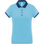 Polo femme piqué performance PA490 - Sky Blue / Sporty Navy