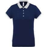 Polo femme piqué performance PA490 - Sporty Navy / White