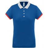 Polo femme piqué performance PA490 - Sporty Royal Blue / White / Red