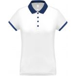 Polo femme piqué performance PA490 - White / Sporty Navy