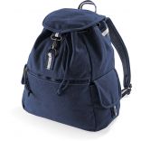 Sac à dos vintage en toile QD612 - Vintage Oxford Navy - 30 x 36 x 16 cm