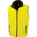 Bodywarmer Softshell Homme Printable R232M - Yellow / Black