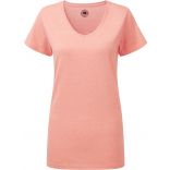 T-shirt femme col V RU166F - Coral Marl