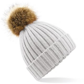 BONNET AVEC POMPON Light Grey
