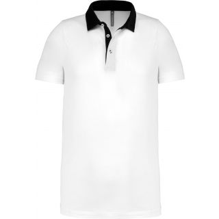Polo jersey bicolore homme White / Navy