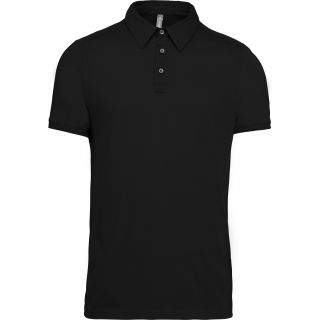 Polo jersey manches courtes homme Black
